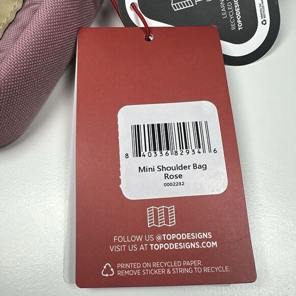 Topo Designs Mini Shoulder Bag ROSE New With Tags - Picture 10 of 10